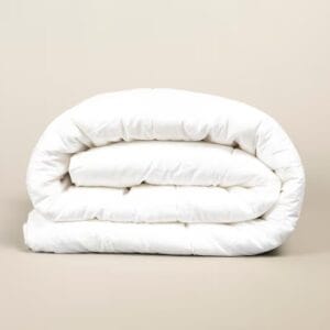 Folded down duvet bedding