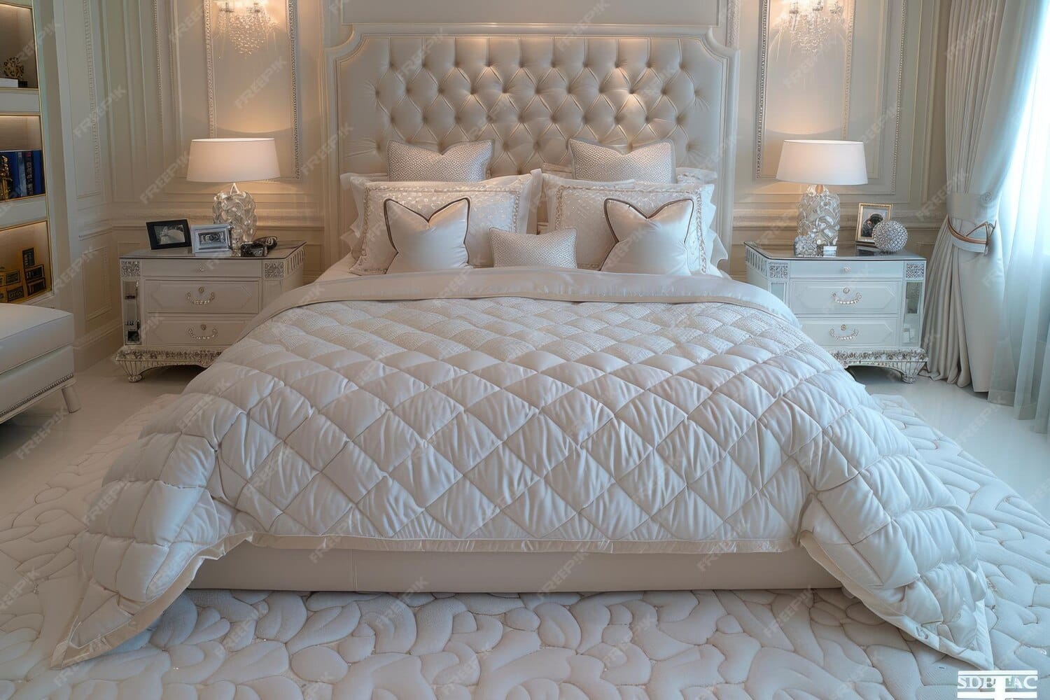 London townhouse view inside bedroom